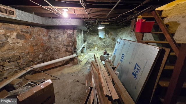 view of basement