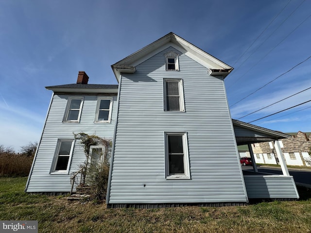 view of rear view of property