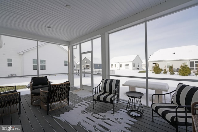 view of sunroom / solarium