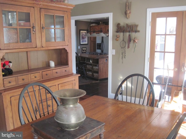 view of dining area