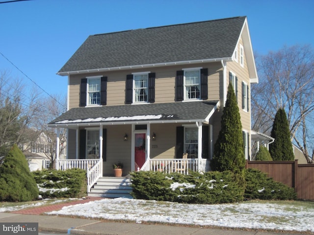 view of front of home with a porch