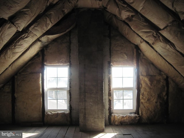 view of attic