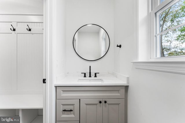 bathroom featuring vanity