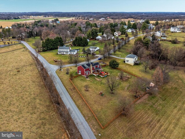 drone / aerial view featuring a rural view