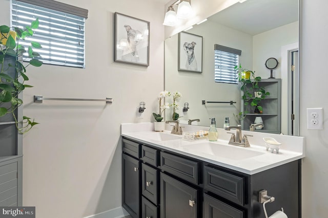 bathroom with vanity