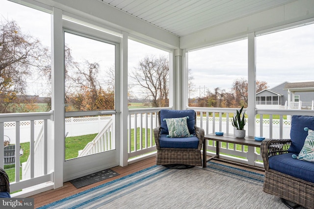 view of sunroom / solarium