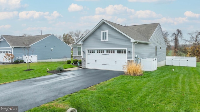 view of front of home with a front lawn