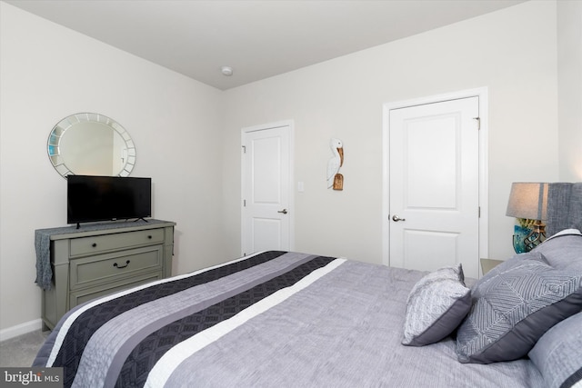 bedroom featuring carpet