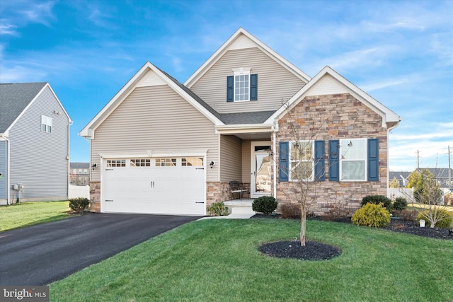 view of front of home with a front yard