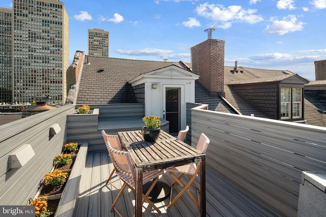 view of wooden terrace