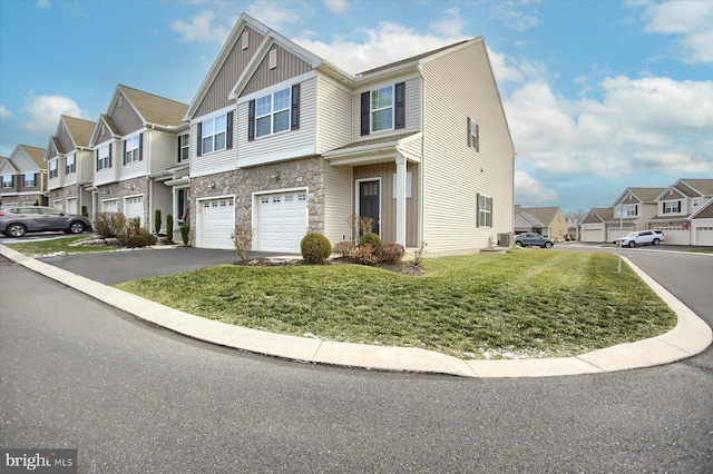 view of property featuring a garage