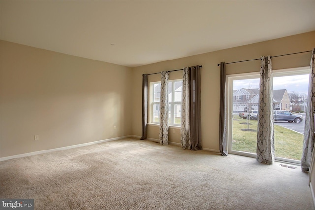 view of carpeted empty room