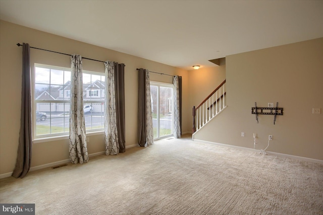 view of carpeted empty room