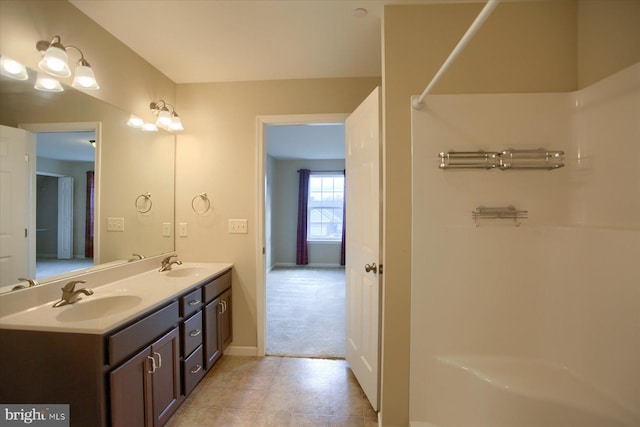 bathroom with vanity