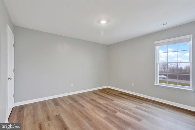 empty room featuring light hardwood / wood-style flooring