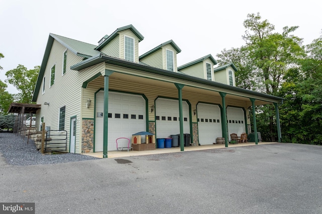 view of home's exterior featuring a garage