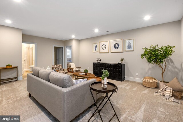 view of carpeted living room