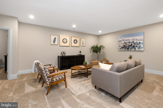 view of carpeted living room