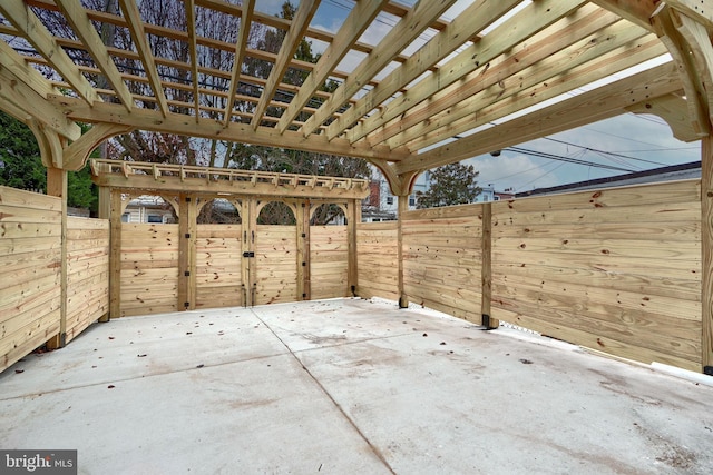 view of patio / terrace with a pergola