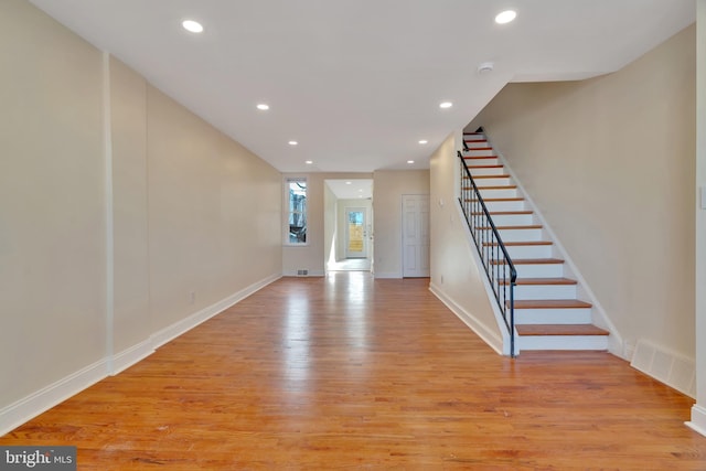 foyer featuring light hardwood / wood-style floors