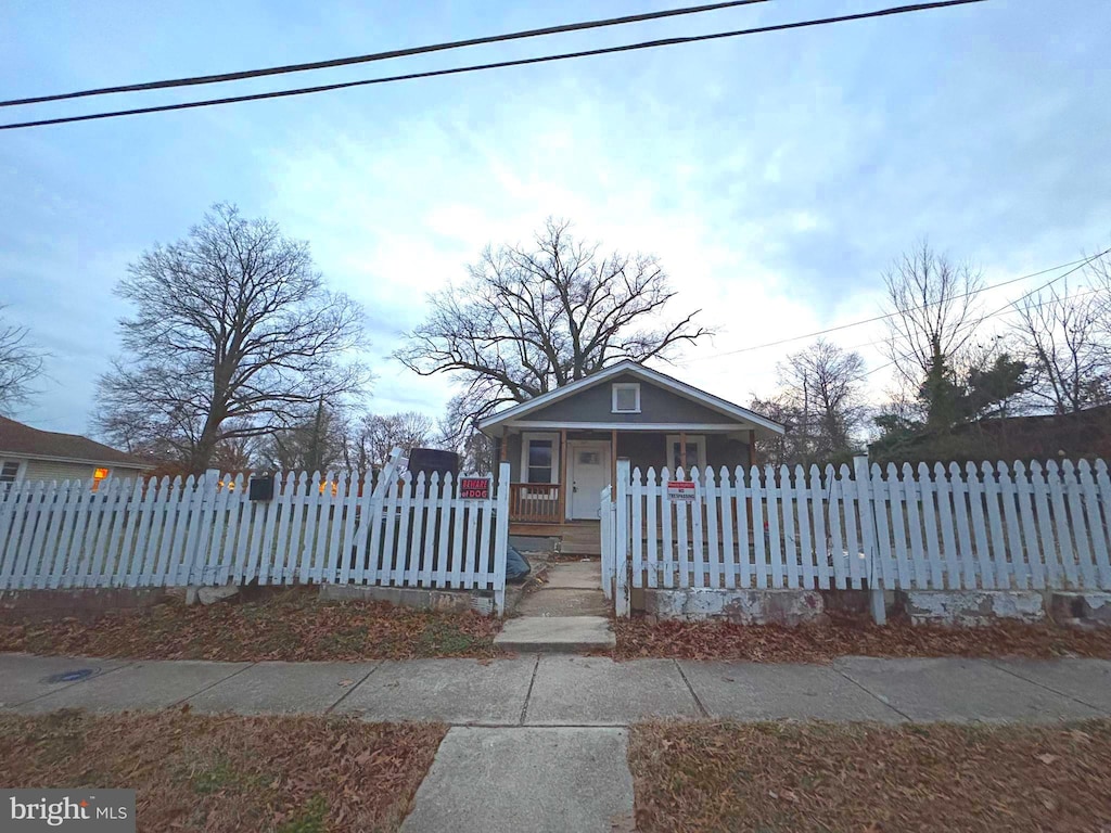 bungalow-style house featuring a porch