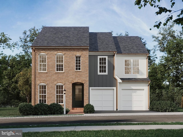 view of front of house featuring a garage