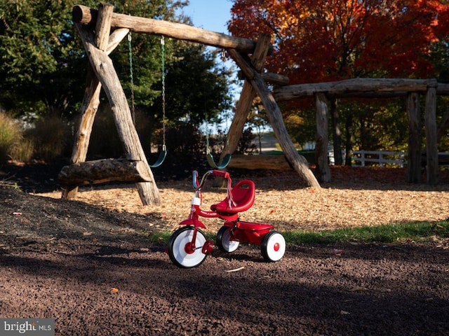 view of play area