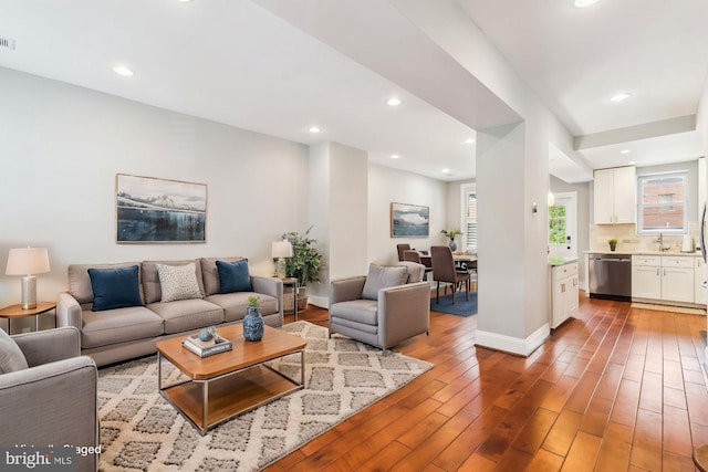 931 Farragut St NW, Washington, DC 20011 - living room featuring recessed lighting and wood finished floors