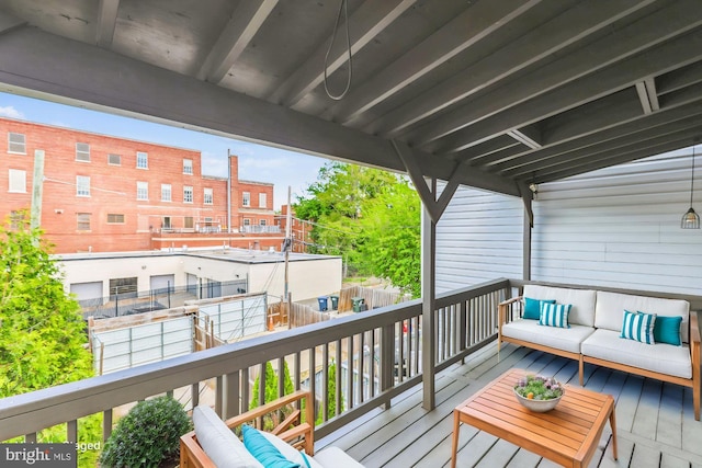 931 Farragut St NW, Washington, DC 20011 - wooden deck featuring outdoor lounge area