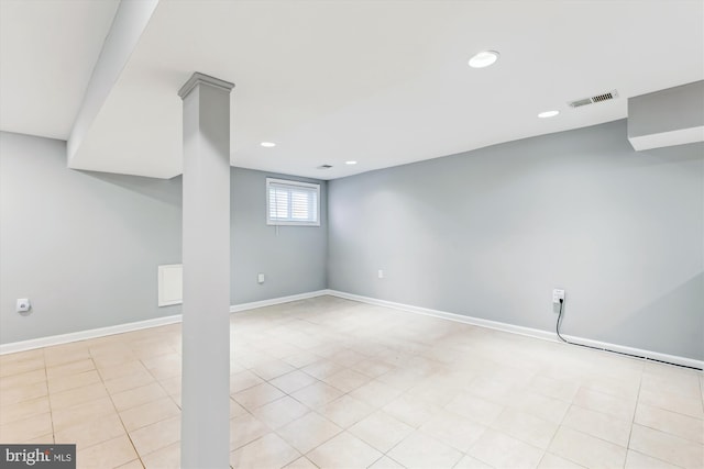 931 Farragut St NW, Washington, DC 20011 - basement featuring recessed lighting, baseboards, and visible vents