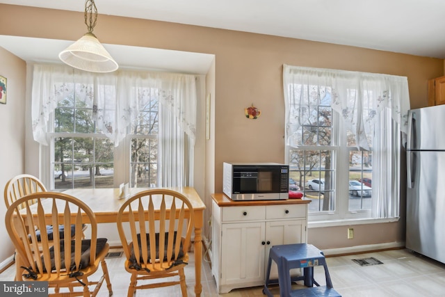 view of dining area