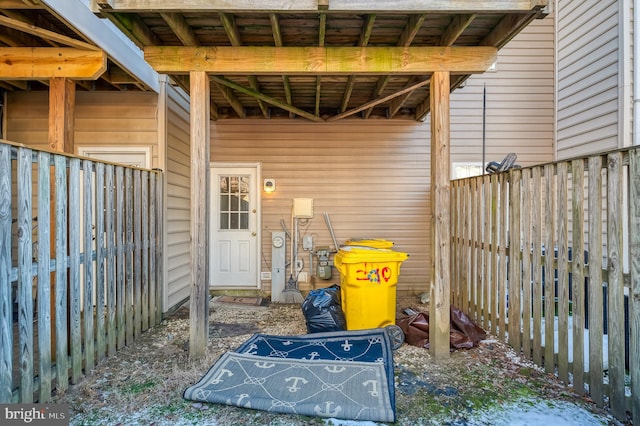 view of doorway to property