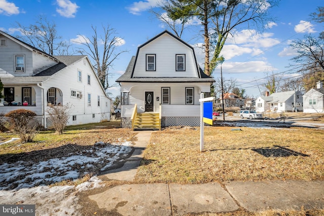 view of front of home featuring a porch