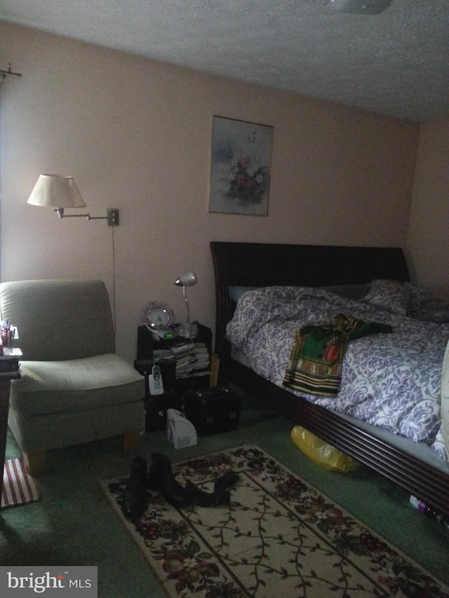 bedroom featuring a textured ceiling