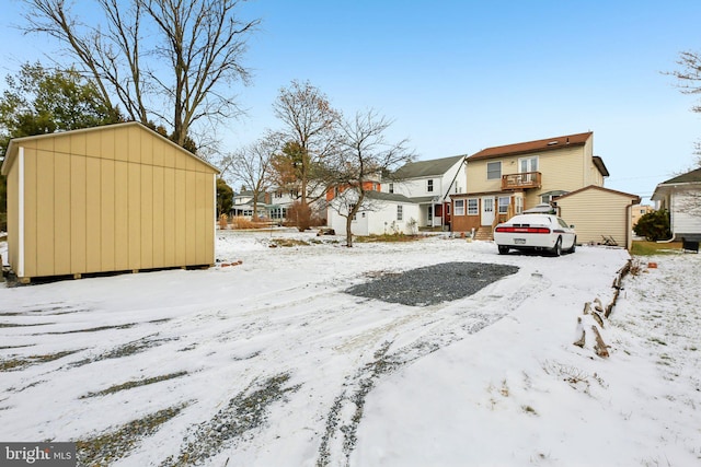 view of snowy yard