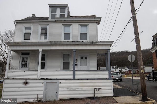 view of front of home with a porch