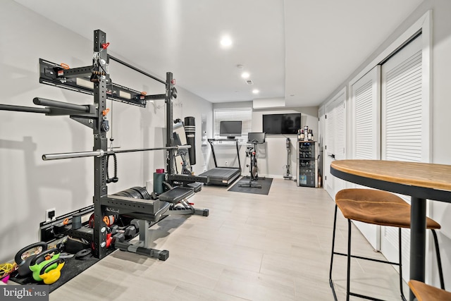 view of workout area