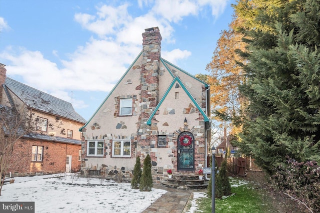 view of tudor home