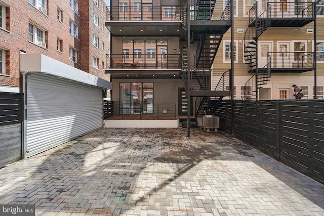 view of patio featuring central AC