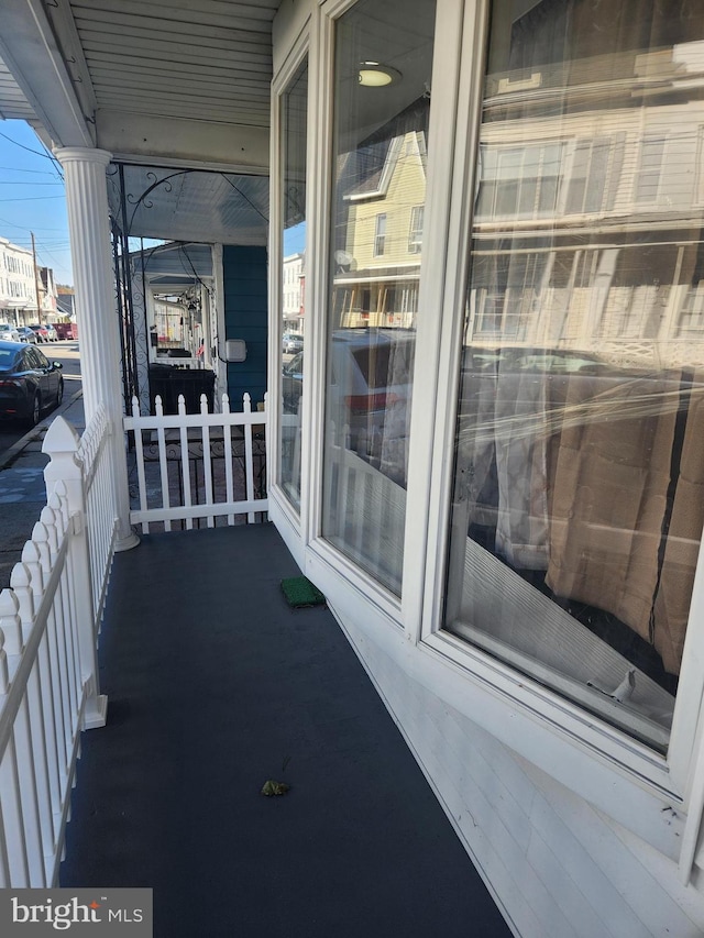 balcony with covered porch