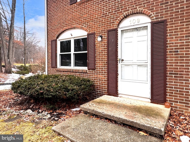 view of doorway to property