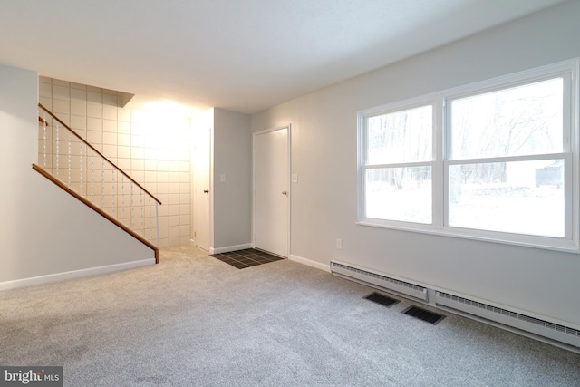 interior space featuring a baseboard radiator