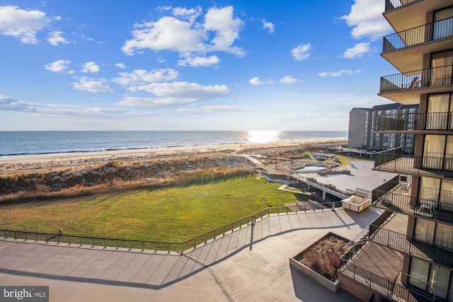 property view of water with a view of the beach