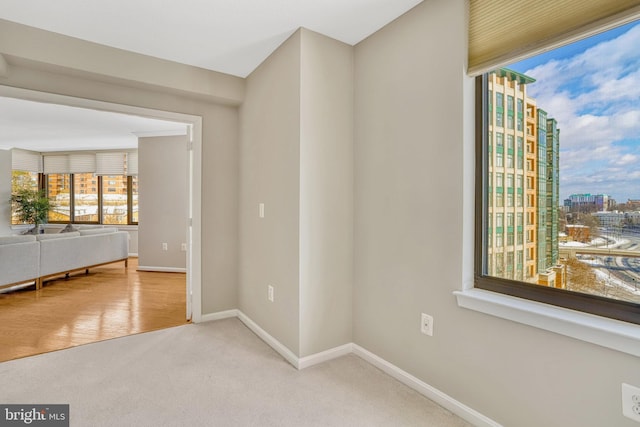 view of carpeted spare room