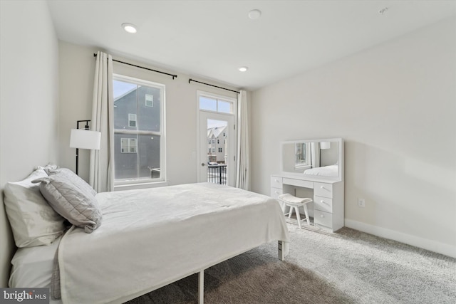 view of carpeted bedroom