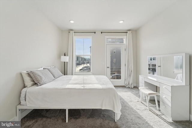 bedroom featuring carpet floors