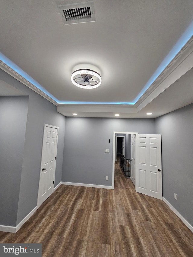 interior space featuring dark hardwood / wood-style floors