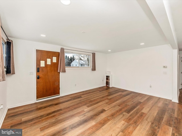 entrance foyer with wood-type flooring