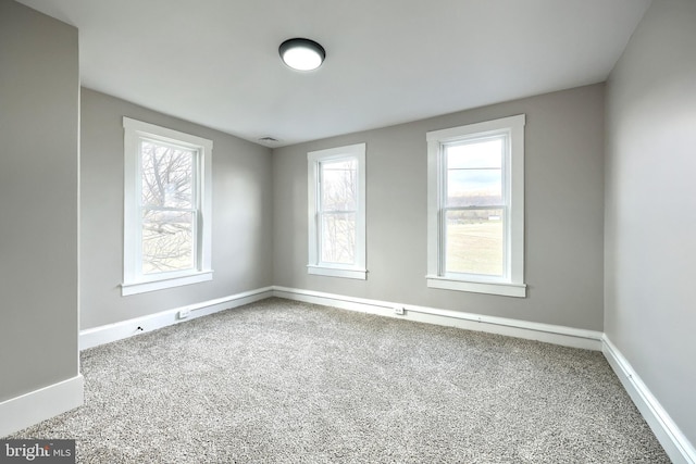 view of carpeted empty room