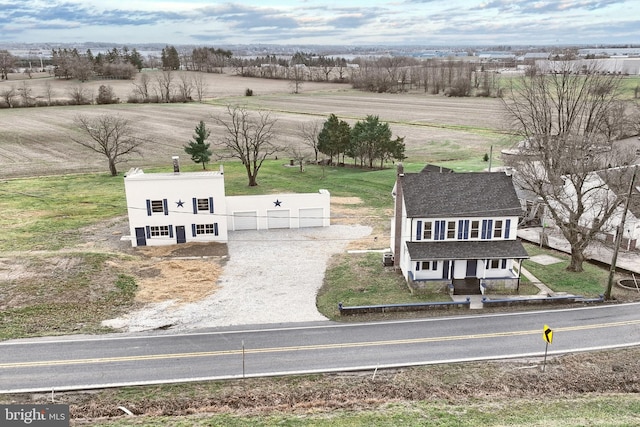 bird's eye view featuring a rural view